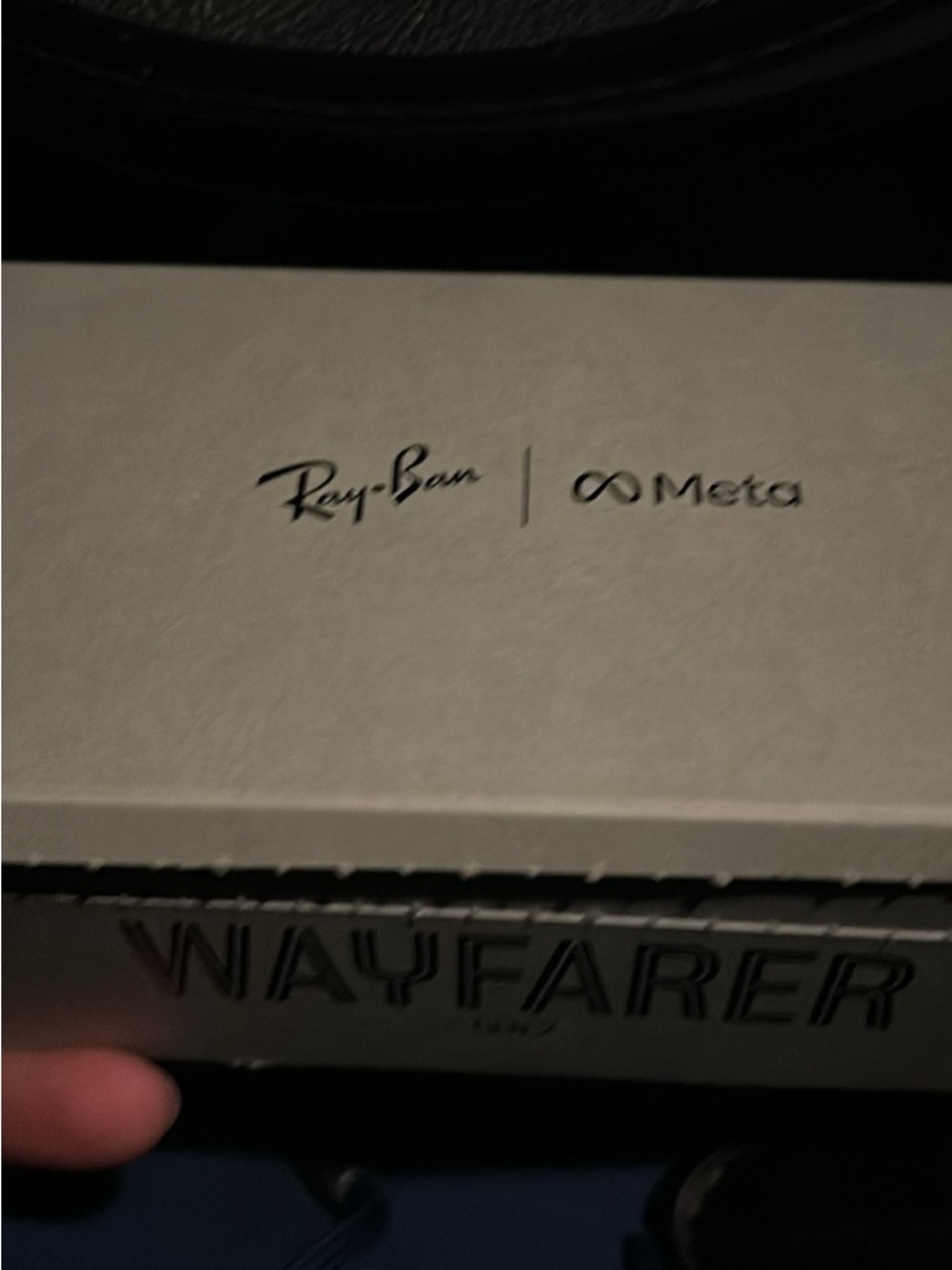 Ray-Ban Cream and Black Logo Wayfarer Box
